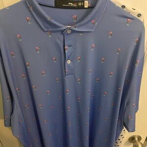 Ralph Lauren Blue Polo Shirt Classic Knit Casual